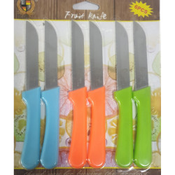 FRUIT KNIVE SET ON CARD 6 PCS SET