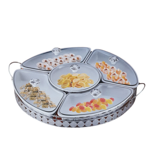 SOUSAN COMPARTMENT DISH CERAMIC LARGE SIZE 17 INCH -Compartment dish image