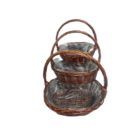 BASKET 3 PCS SET OVAL TYPE SIZE 33 CM 39 CM 45 CM image