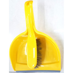 DUSTPAN  &  BRUSH SET ASSORTED COLS 