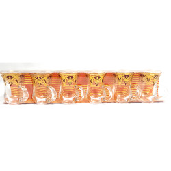 GOLD GLASS SET 6 PCS PRINTED 