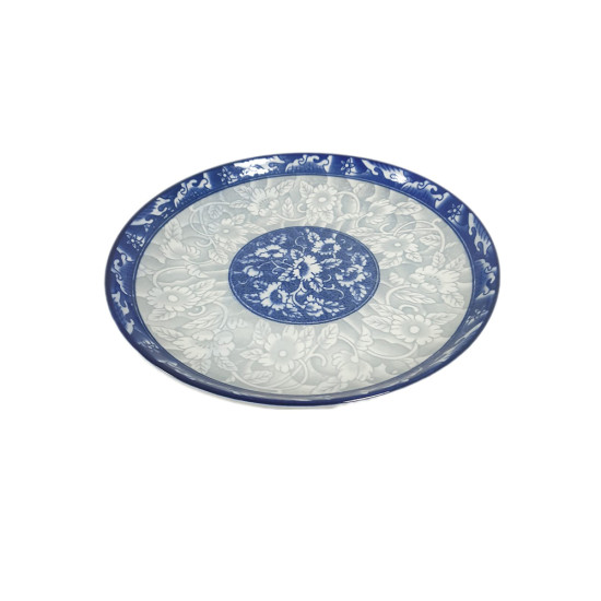 10 INCH BLUE PRINT DINNER PLATE PORCELAIN image