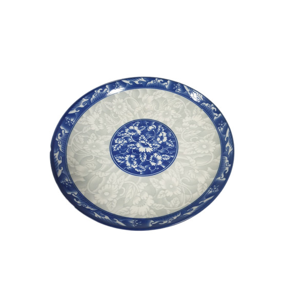 12 INCH BLUE ROUND PLATTER PORCELAIN -Plates & bowls image