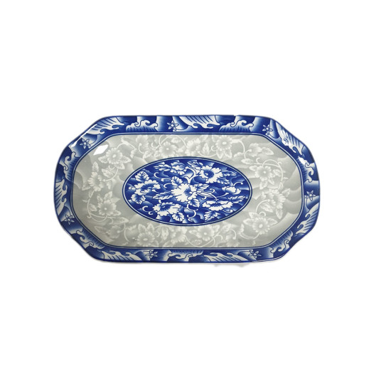 BLUE PRINT PORCELAIN PLATTER OBLONG 38 CM image