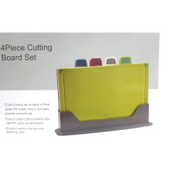 CHOPPING BOARD SET 4 PCS WITH STAND IN GIFT BOX  30 CM X 20 CM