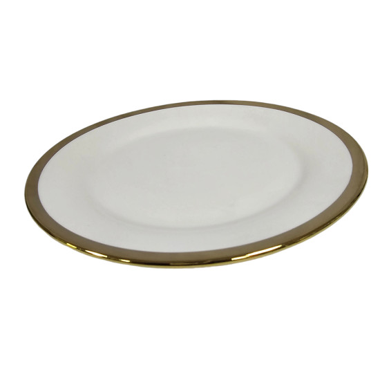 GOLD LINE PORCELAIN SIDE PLATE 8 INCH image