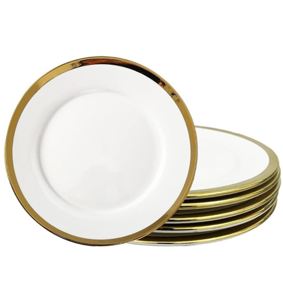 GOLD LINE PORCELAIN DINNER PLATE 10 INCH image