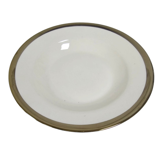 GOLD LINE PORCELAIN SOUP PLATE 9 INCH image