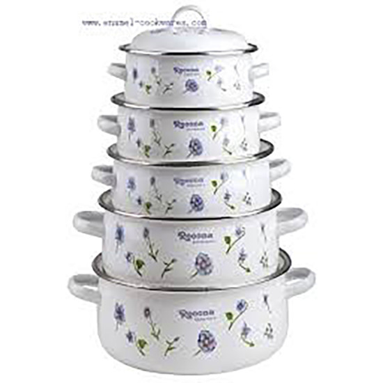 ENAMEL 5 PCS CASS SET SIZE 16-18-20-22-24 CM image
