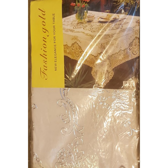 GOLD/SILVER TABLE COVER 120 X 152 image