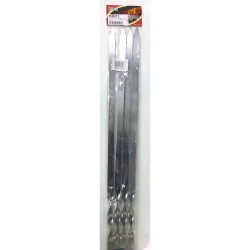 FLAT BBQ SKEWERS 1.5CM  X 60 CM STEEL