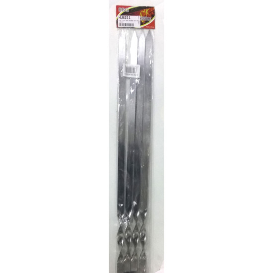 FLAT BBQ SKEWERS 1.5CM X 60 CM STEEL -BBQ image