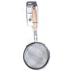 WOODEN HANDLE MESH STRAINER 12 CM