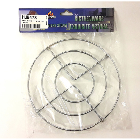 SMALL CHROME POT STAND 17CM image