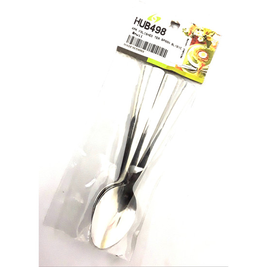 4PK POLISHED TEA SPOON BL101C -Cutlery image