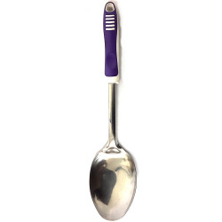 SS PL SPOON WHITE/PURPLE HANDLE