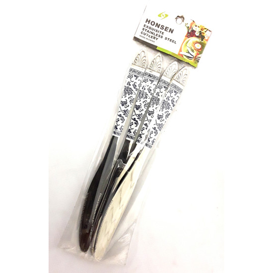 4PK BLUE DESIGN KNIFE -Cutlery image