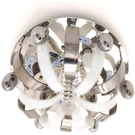 CHANDELIER WHITE/SILVER 40CM 8915-400 image