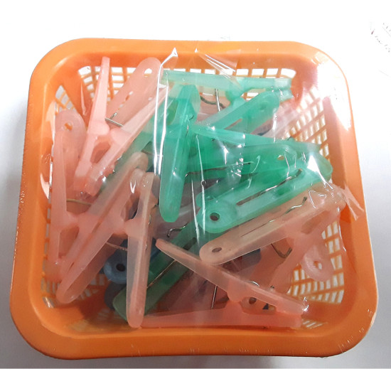 SQUARE BASKET WITH PEGS 24 PCS -Assorted houseware image