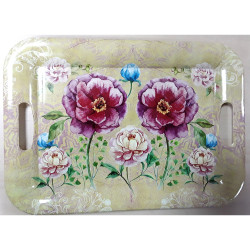 FLORAL PLASTIC TRAY 46 X 32 CM