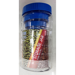 5PC PLASTIC JAR SET (4L/2.5L/1L/700ml/0.3ml)