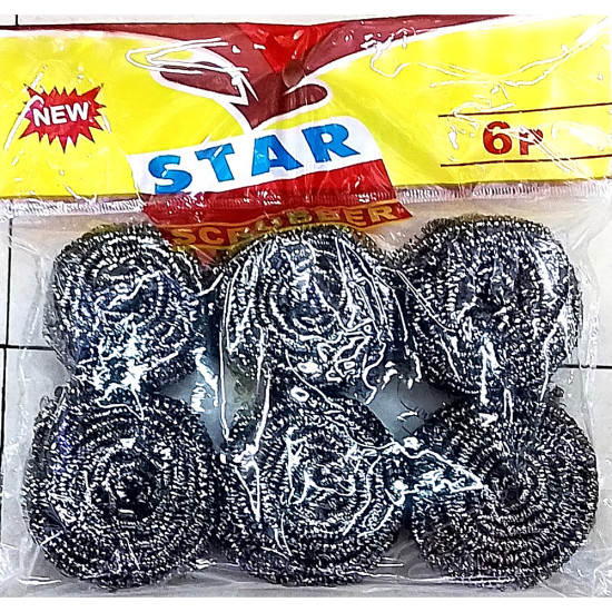 METAL SCRUBBERS 6PCS SET -Assorted houseware image