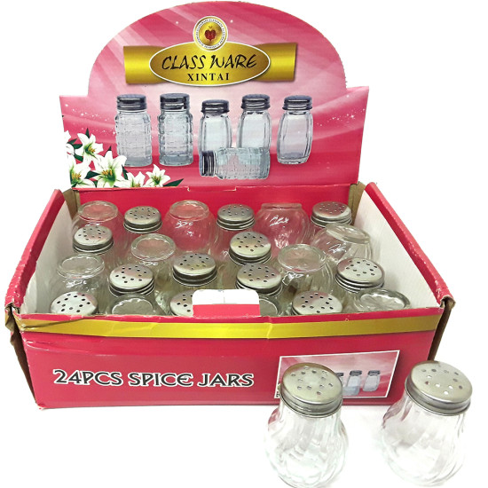 24 PCS SALT SPICE JAR BELLY SHAPE IN DISPLAY BOX image