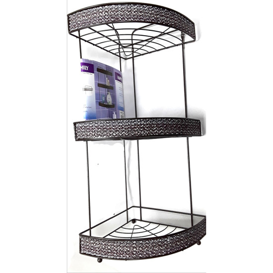 BROWN CORNER RACK METAL -Assorted houseware image