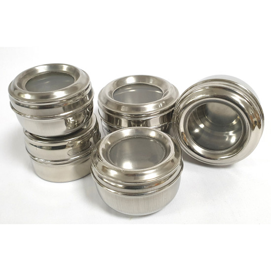 5PC SEE THROUGH DABBI SET -Dubbas image