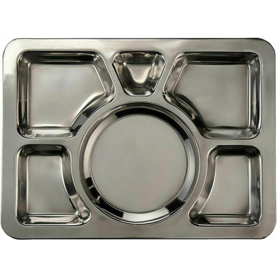 DIV TRAY STAINLES STEEL 6 COMPARTMENT -Assorted houseware image