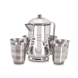 SS JUG AND GLASS SET 7PCS