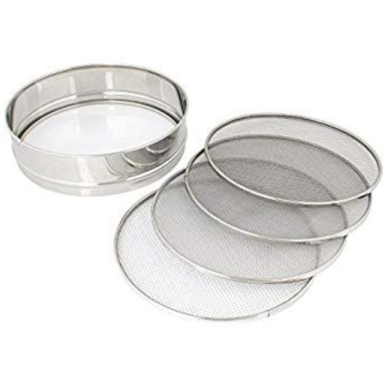 ATTA CHALNI SS 22CM DETACHABLE 4 JALI -Assorted steel goods image