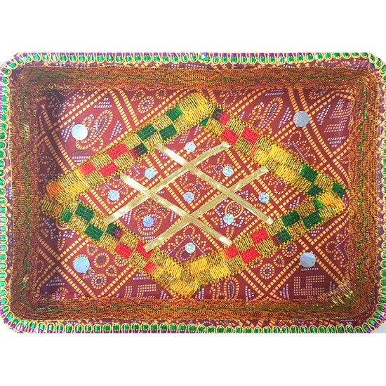 BHANDHNI TRAY NO3 OBLONG -Wedding goods image