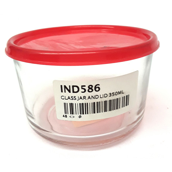 GLASS JAR AND LID 350ML -Glass jars image