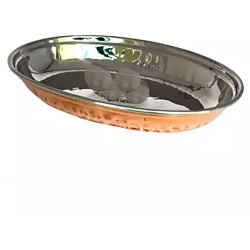 COPPER OVAL PLATE DEEP SMALL