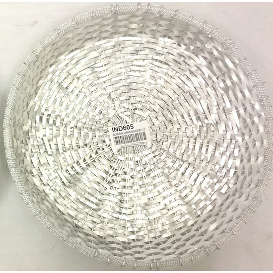 ROUND BASKET 12 INCH ALUMINIUM image