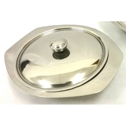 STEEL GRATIN DISH 7.5 WITH LID