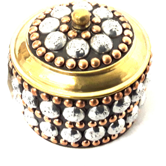 BRASS SINDOOR BOX 7 CM -Brassware image