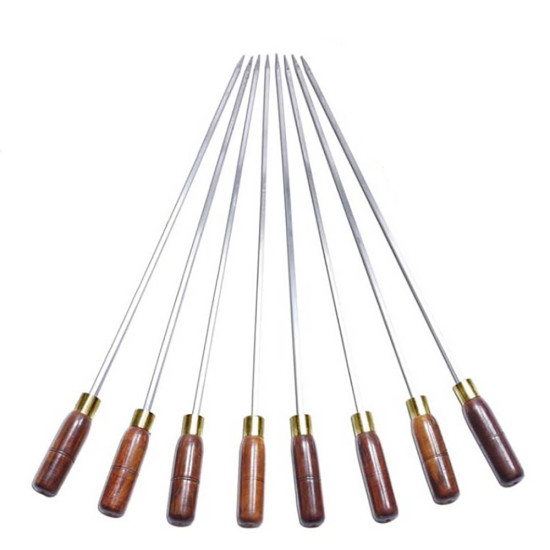 SS KEBAB STICK 5MM SHEESHAM HANDLE -BBQ image