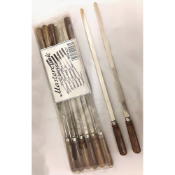 FLAT SKEWERS 15MM WOODEN HANDLE