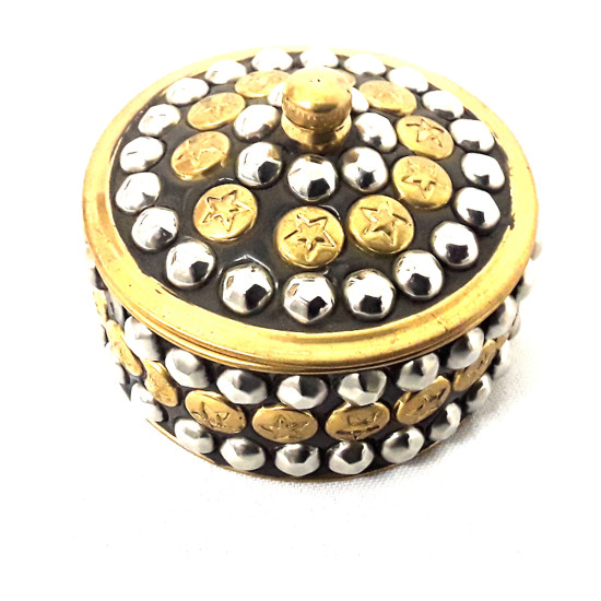 BRASS SINDOOR BOX 9CM -Brassware image