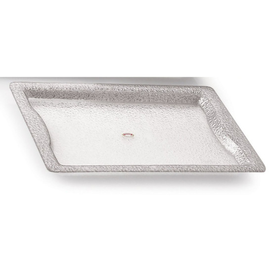 ACRYLIC TRAY SILVER 29 X 18CM -Trays image
