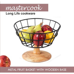 FOOTED FRUIT BASKET BLACK