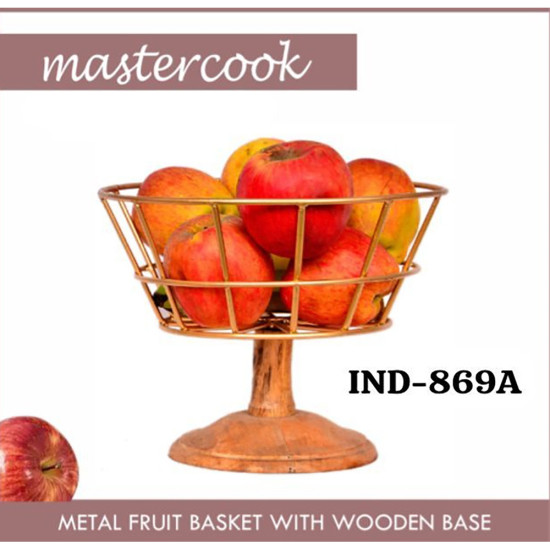 FOOTED FRUIT BASKET GOLD image