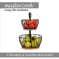 BASKET  TWO TIER BLACK