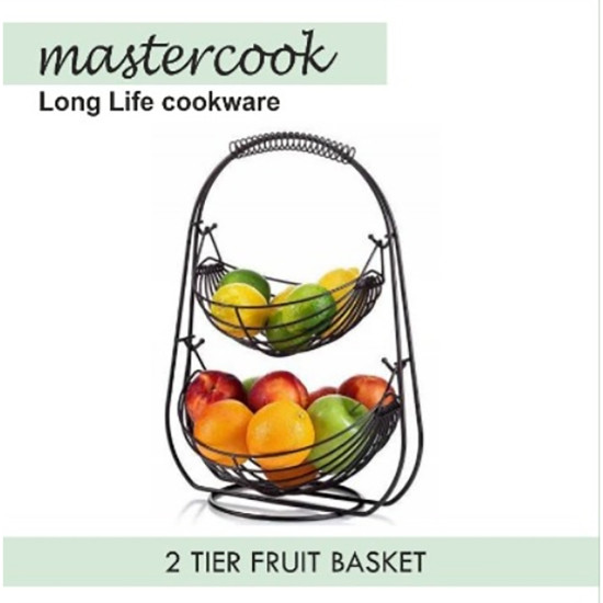 BASKET CURVED SWING TYPE TWO TIER BLACK -Assorted houseware image