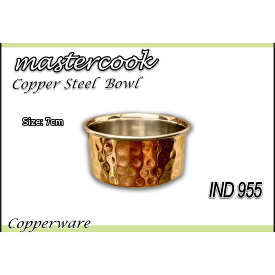 COPPER STEEL BOWL VATI SIZE 7 CM - Assorted caterware image