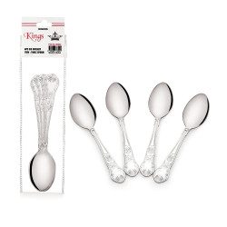 KINGS DINER RESTAURANT CUTLERY HEAVY TYPE 4 PCS DESART SPOON