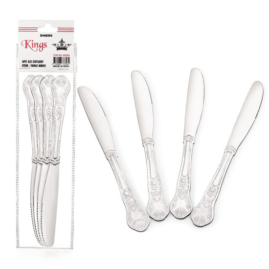 KINGS DINER RESTAURANT CUTLERY HEAVY TYPE 4 PCS DESART KNIVES image