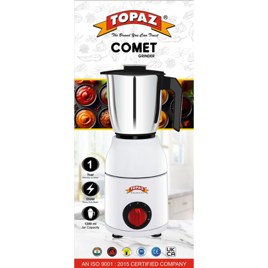 MASALA GRINDER HEAVY DUTY WITH STEEL TOP 550 WATT COMET -Blenders image